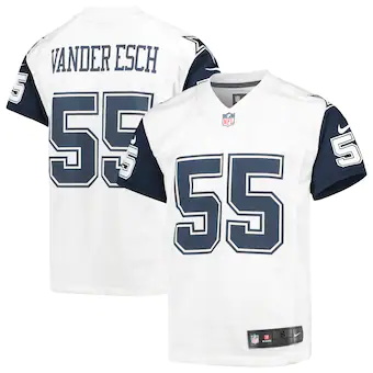 youth nike leighton vander esch white dallas cowboys color 